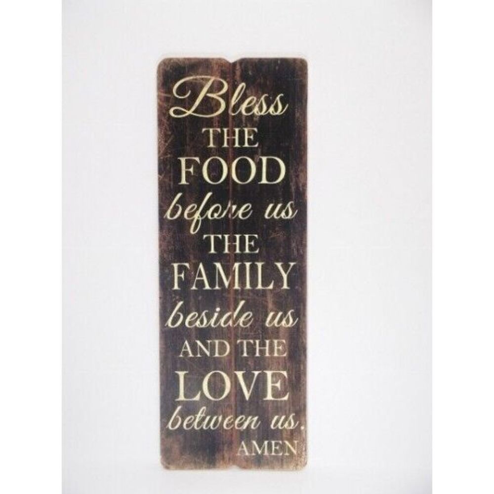 Bless The Food Family Love Sign 22"H x 8"W by Millcreek